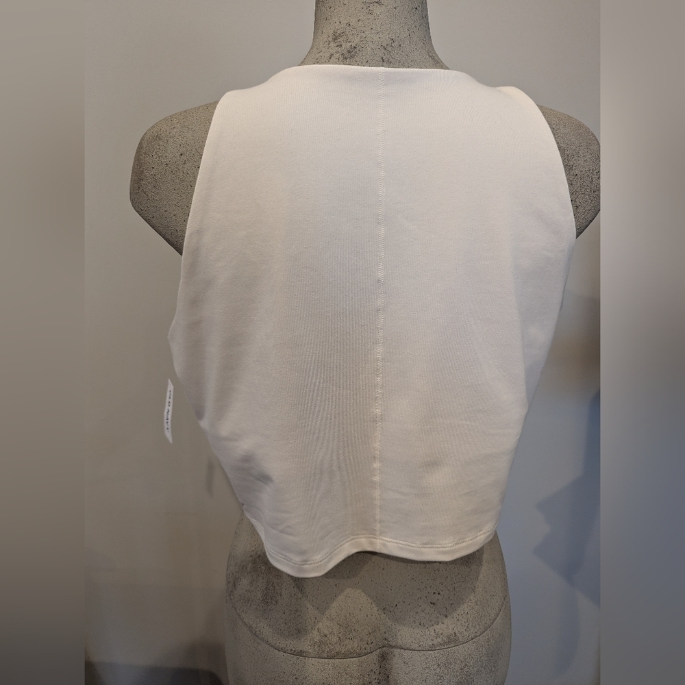 Light Support Power Chill Longline Sports Bra, ivory Sea Salt NWT - Picture 6 of 7